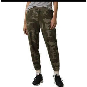Prana Cozy Up Ankle Pants Joggers Sage Camo Size Small